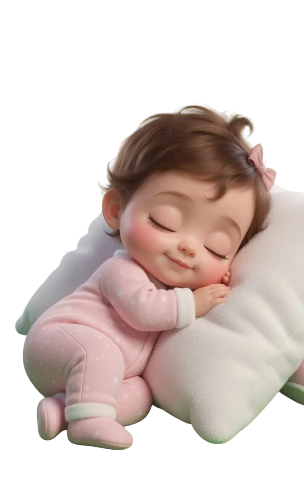 Mimizinha dormindo durante a noite